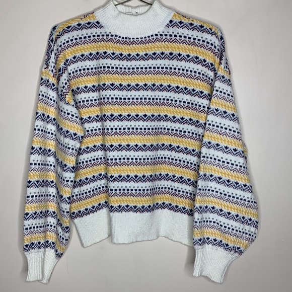 ST John’s Bay | High Neck Button Back Multi Colored Sweater NWT Fall Fashion MED - Picture 11 of 11